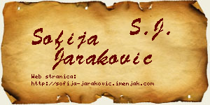 Sofija Jaraković vizit kartica